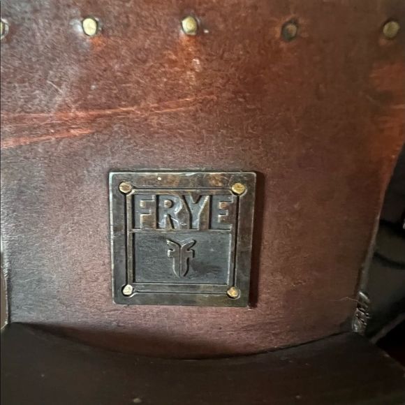 Frye Women's Lynn Strap Short Round Toe Dark Brown Leather Boots Size 8 - Picture 13 of 16